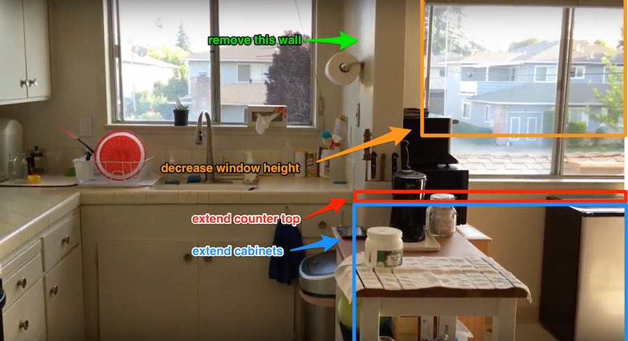 annotated remodeling photo